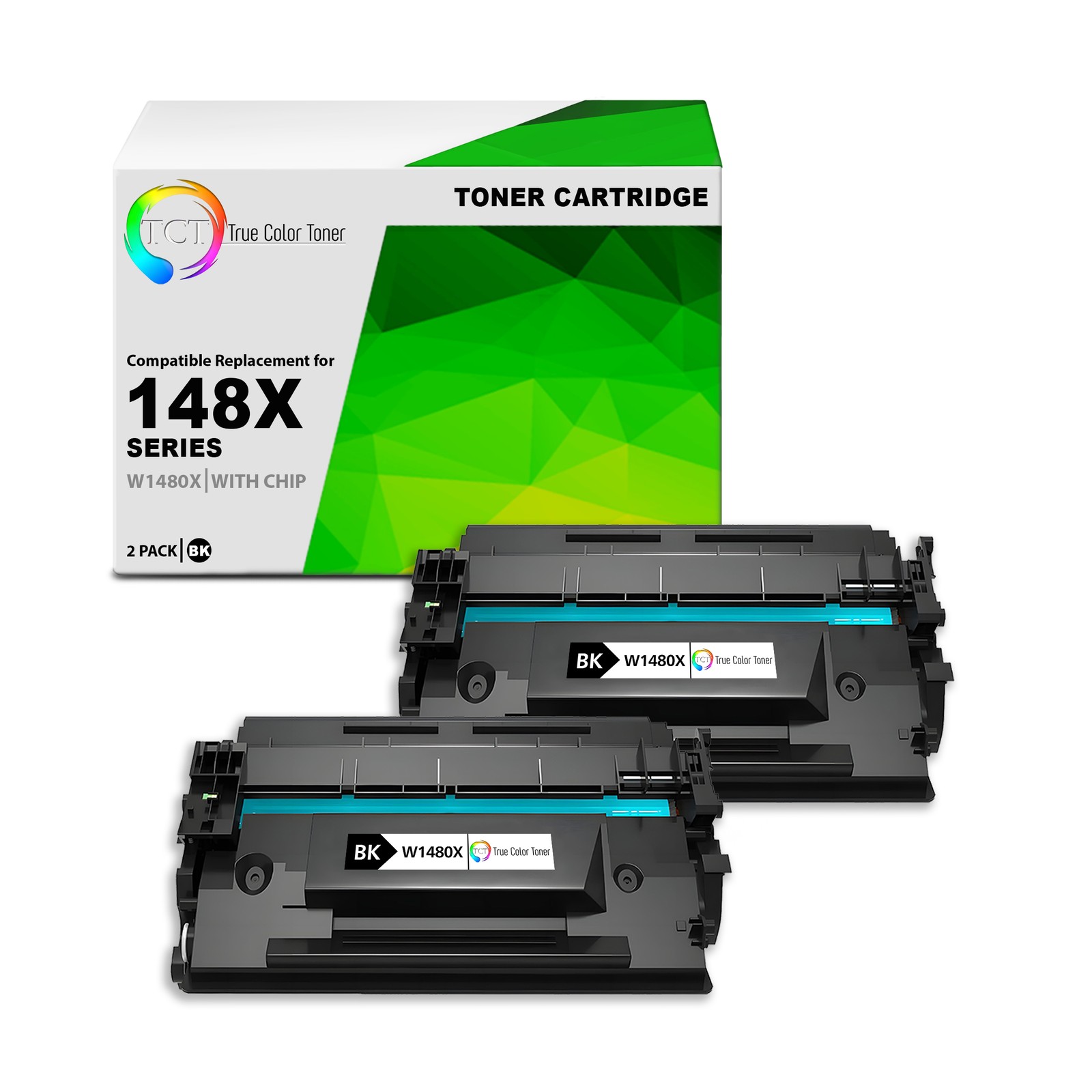 2Pk TCT Premium 148X W1480X Black HY for Compatible HP 4001 4101 Toner Cartridge