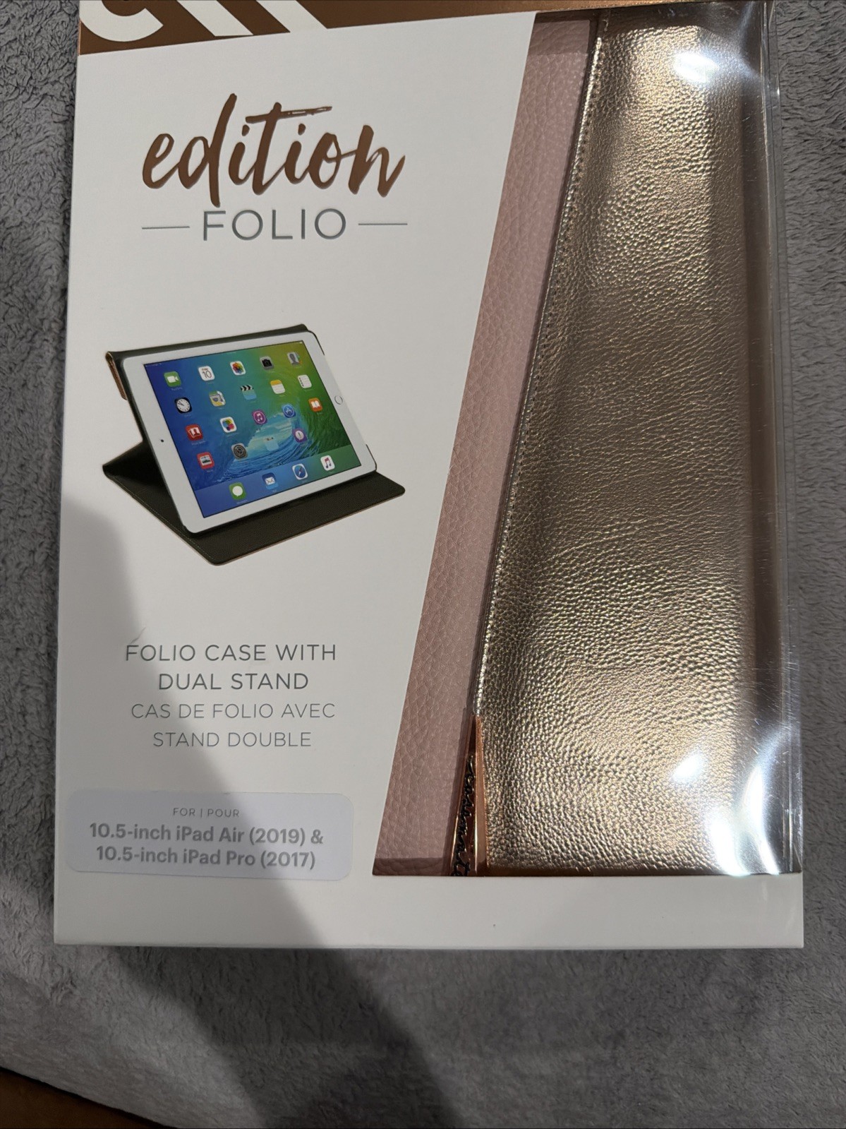 H4. Case Mate Folio Edition Dual Stand Case For iPad Pro 10.5", Pink/Rose Gold