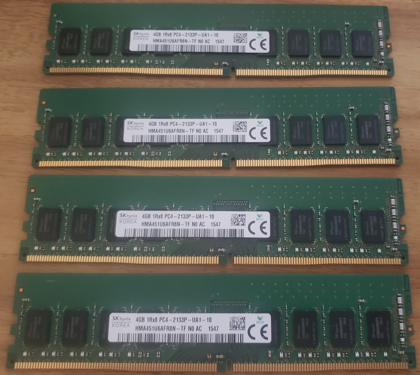 16GB (4x4GB) SK Hynix (HMA451U6AFR8N-TF) DDR4 2133MHz PC4-17000 Desktop RAM