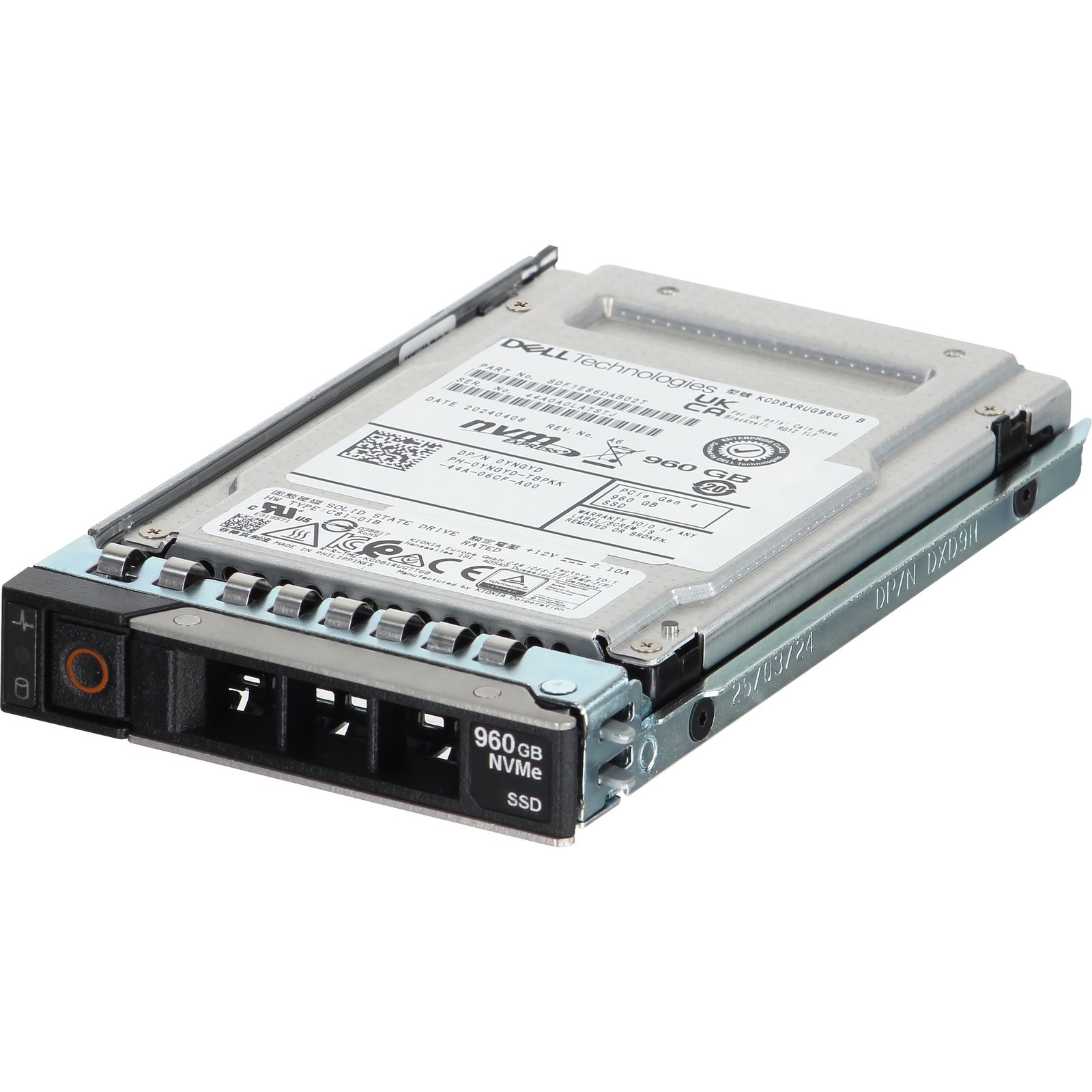 YNGYD-CDL Dell 960GB Data Center NVMe Gen4 RI TLC 2.5 SSD CD8-R
