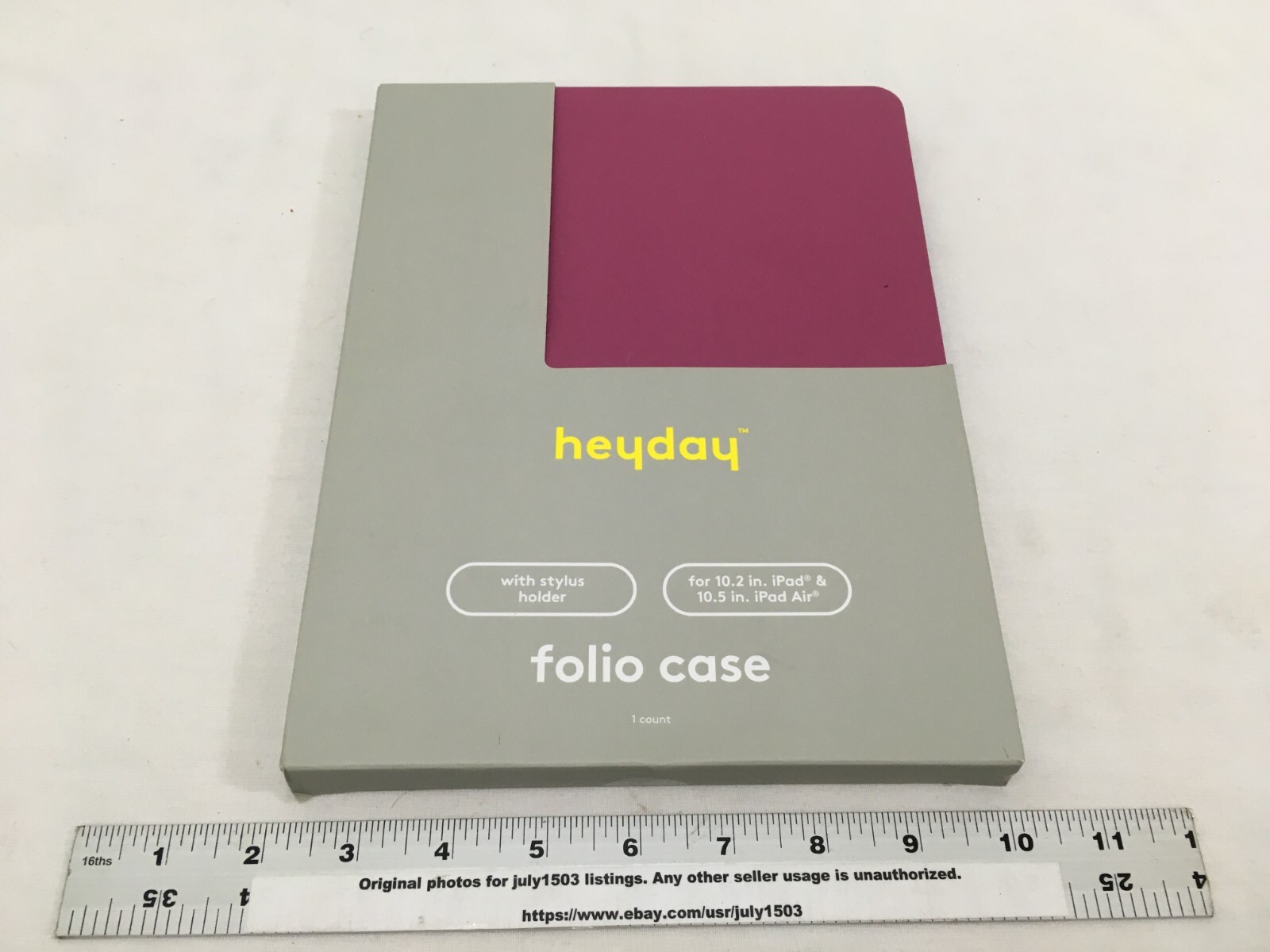 NEW Heyday Folio Case w/Stylus Holder for 10.2" iPad, 10.5" iPad Air DUSTY PINK