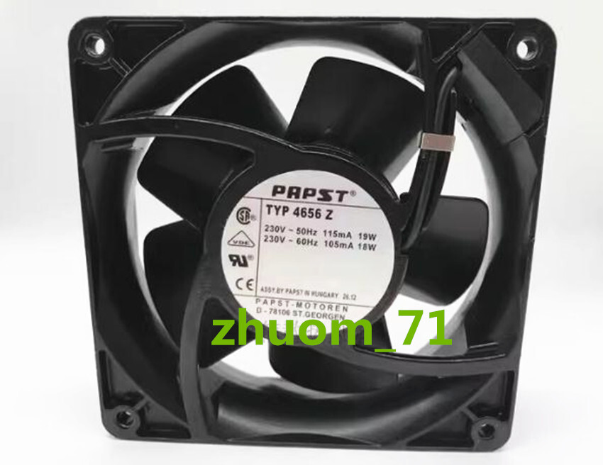 1PC PAPST TYP 4656Z 230V 19W 120*38mm Iron leaf AC fan