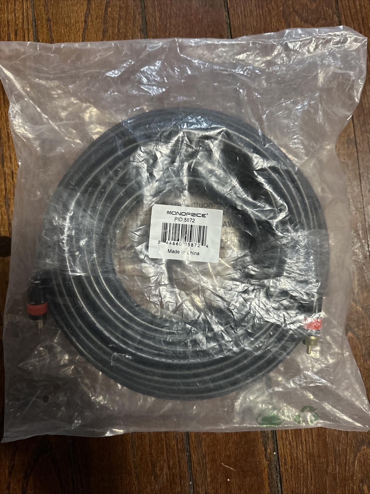 MONOPRICE 5872 A/V Cable,RCA Coax M/M,CL2 rated,100ft,RG6/U 75 ohm