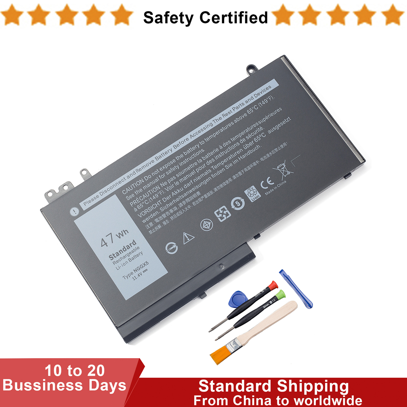 NGGX5 Battery For Dell Latitude E5270 E5470 E5570 Precision M3510 Series JY8DF