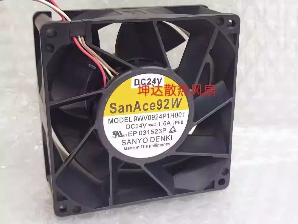 SANYO 9WV0924P1H001 DC24V 1.6A 4-Wire Axial Cooling Fan