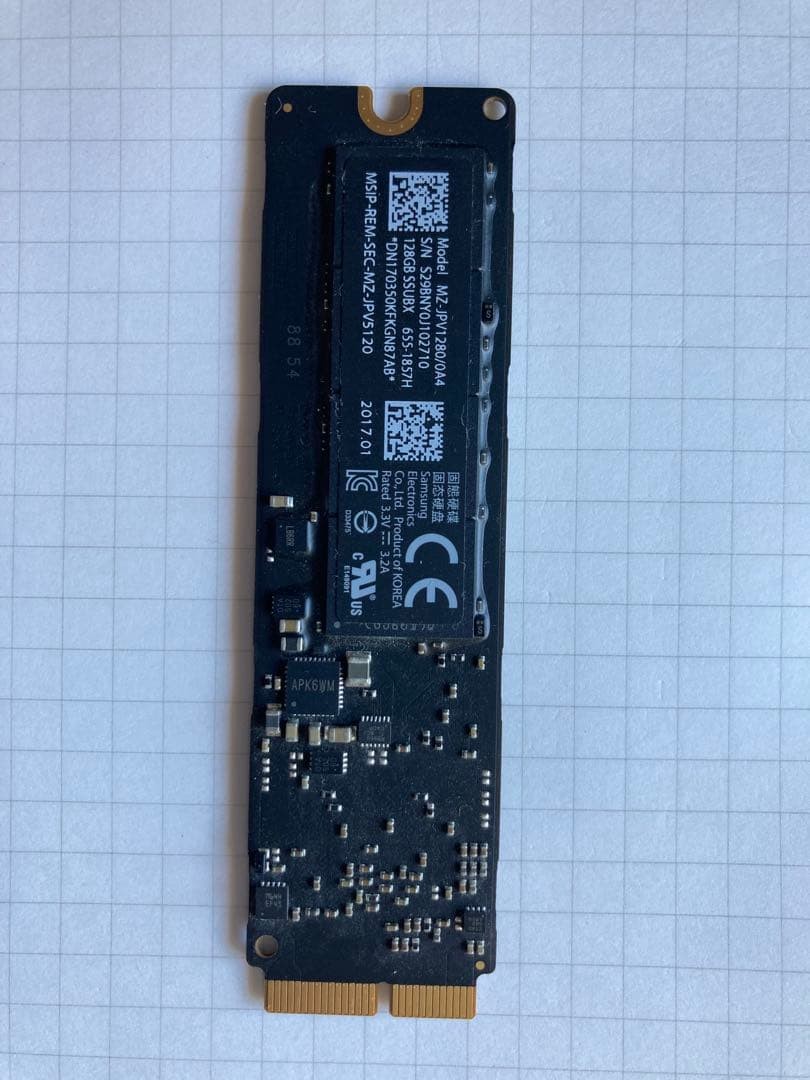 Samsung 128GB M.2 SSD Apple Genuine Internal Storage for MacBook Pro Ma Untested