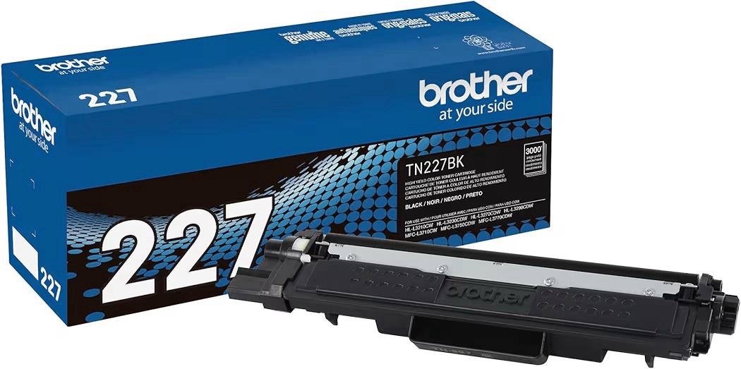 Brother Genuine TN227BK High Yield Black Toner Cartridge OEM