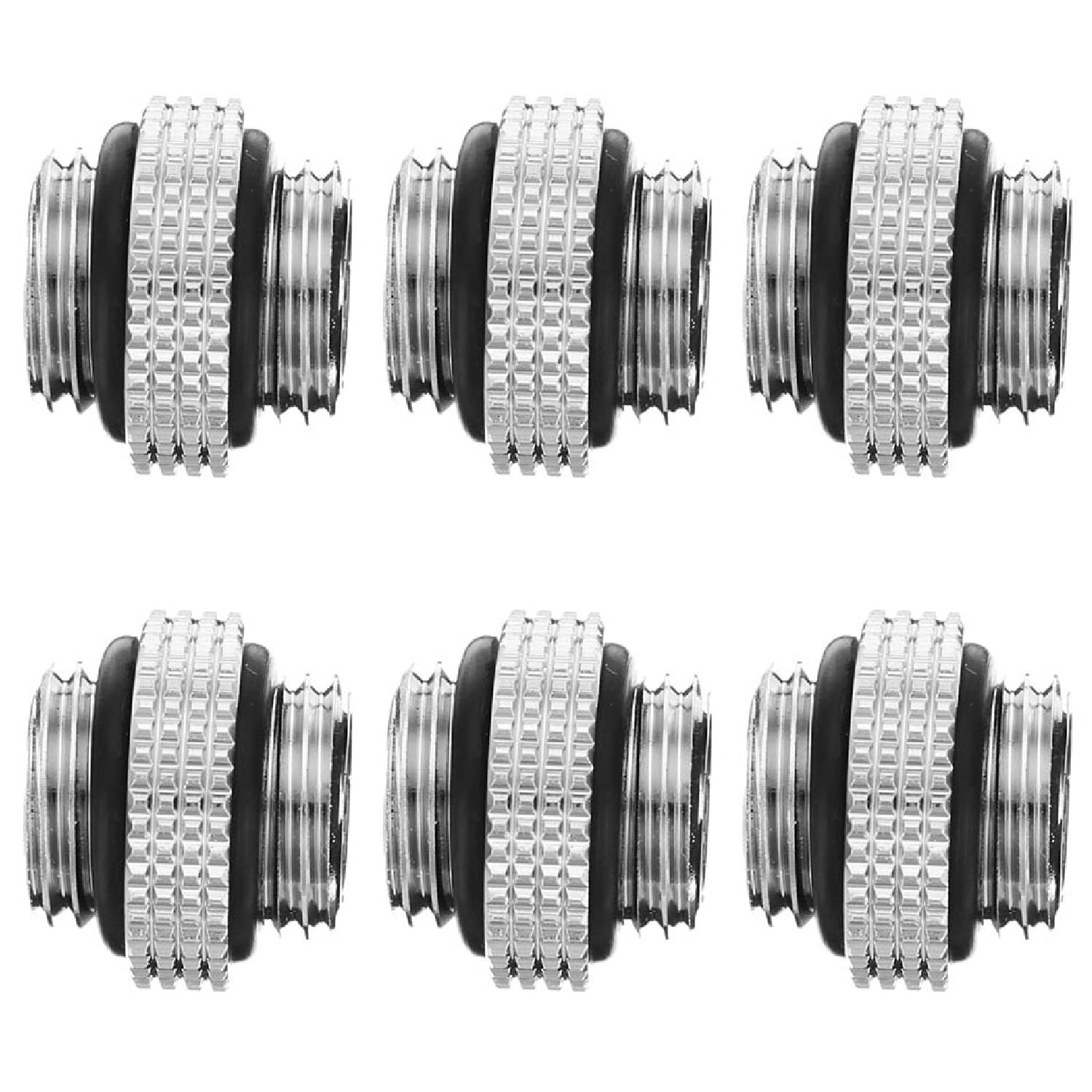 dracaena.io 6 Pack G1/4" Thread, Male to Male Mini Extender Fitting with Tigh...