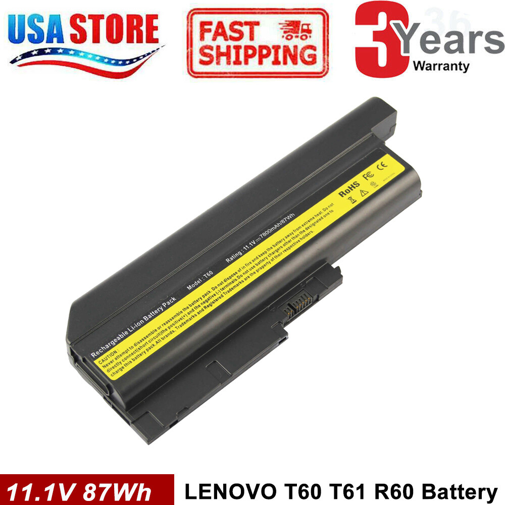 New 9 CELL Battery for IBM Lenovo Thinkpad T60 T60p T61p R60e R61 R61i T500