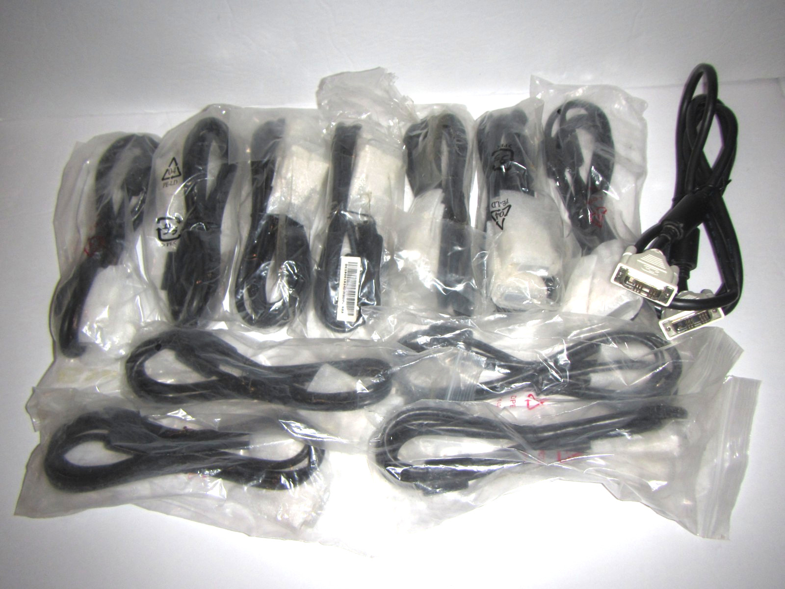 Lot of 17 DVI-D Single Link Male to Male 6ft Cables Monitor LCD TV Hotron