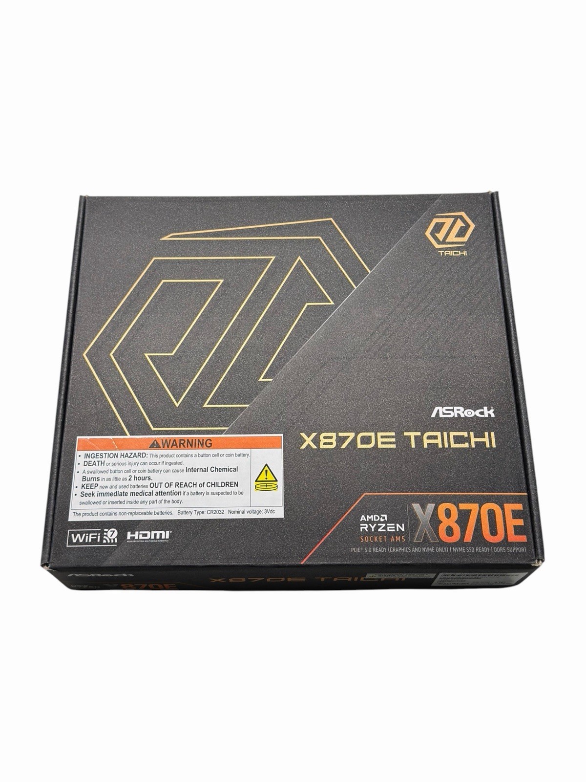 ASRock X870E Taichi Socket AM5 E-ATX AMD Motherboard DDR5 Wi-Fi 7 - Open Box