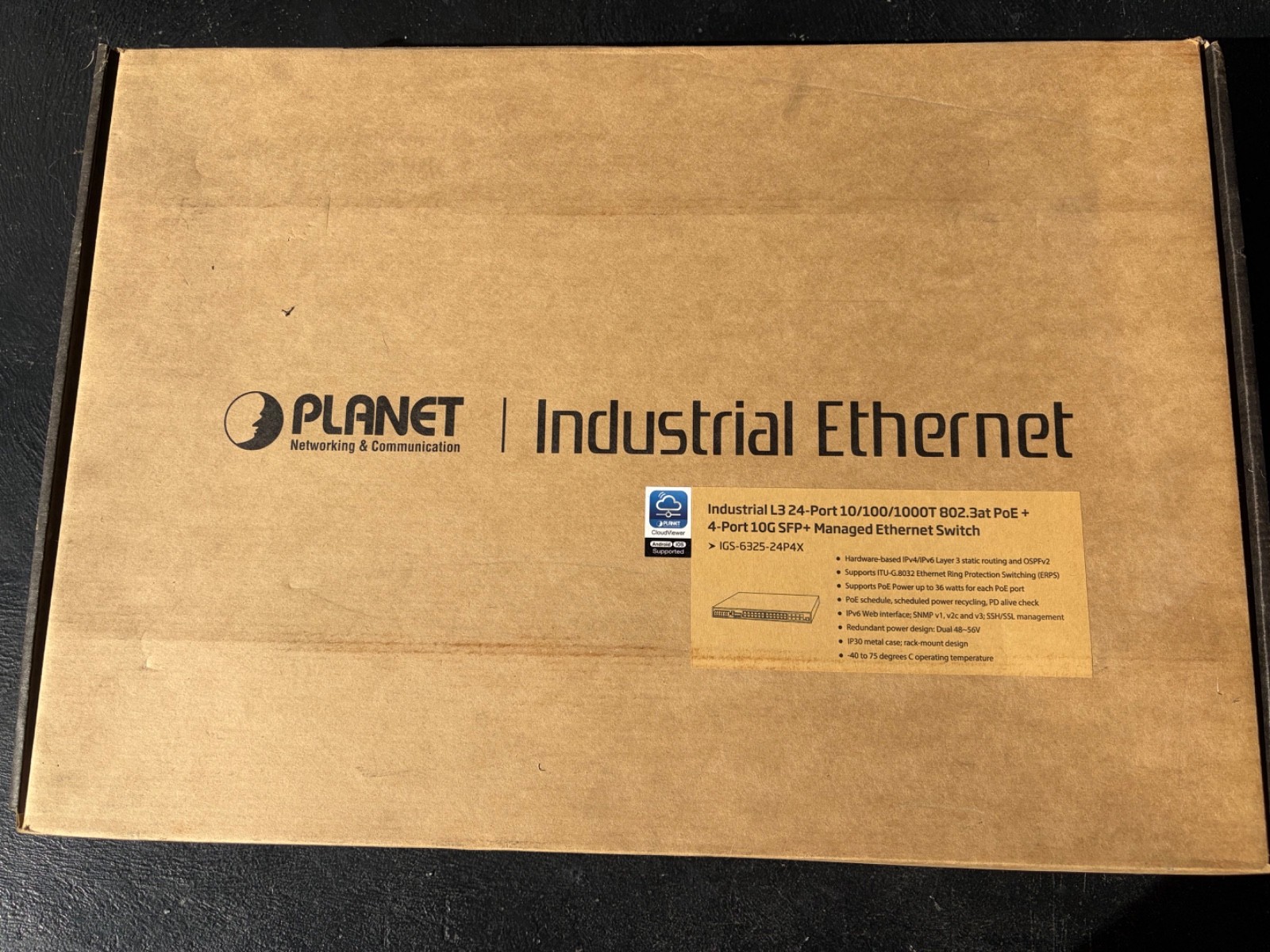 PLANET IGS-6325-24P4X Industrial L3 24-Port Gigabit PoE+ Managed Switch 4x 10G S