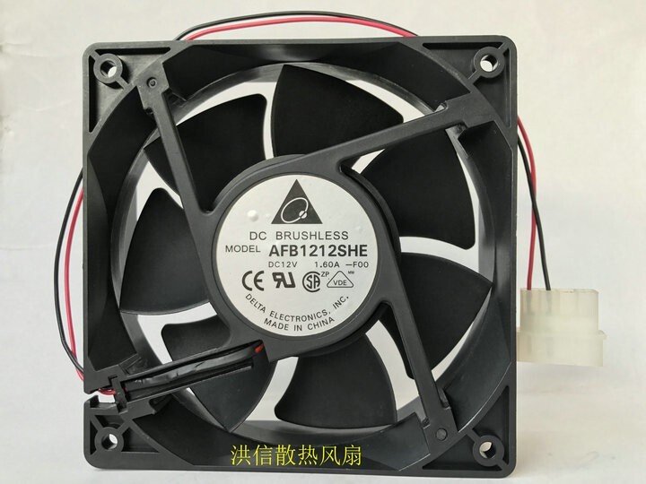 Delta 12038 AFB1212SHE DC12V 1.60A large volume cooling fan