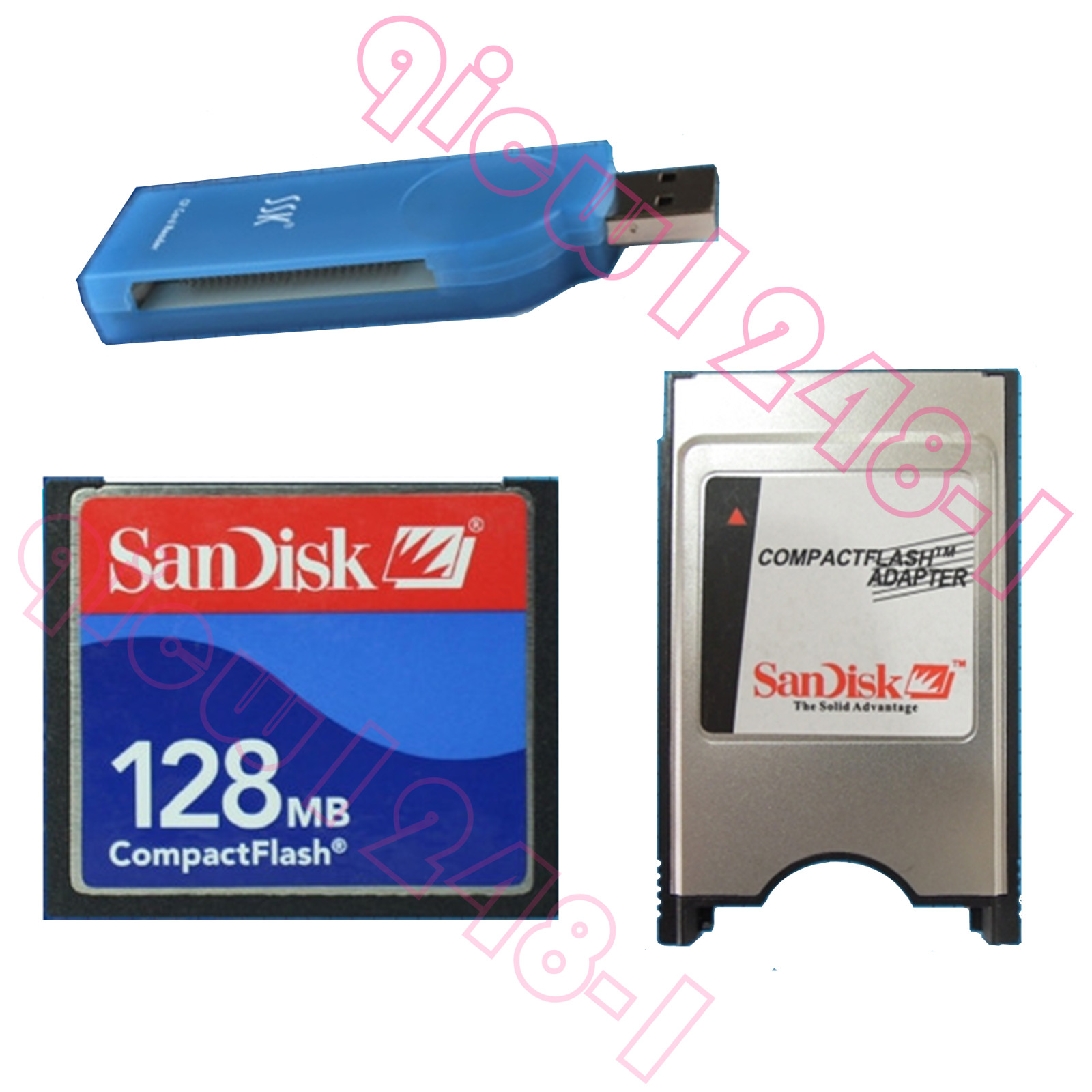 128MB CNC CF Compact Flash card+CF-PCMCIA Adapter+SSK USB2.0 Card reader FANUC