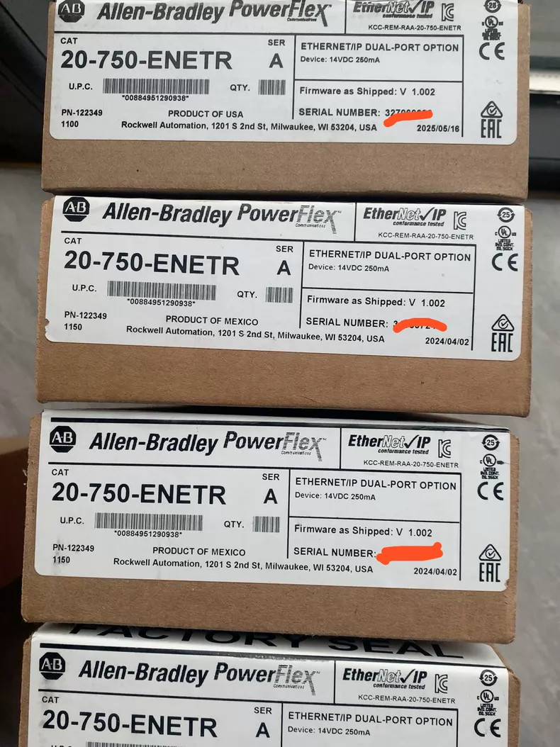 New Sealed AB 20-750-ENETR SER A PowerFlex 750 2-P ENet/IP PLC Module