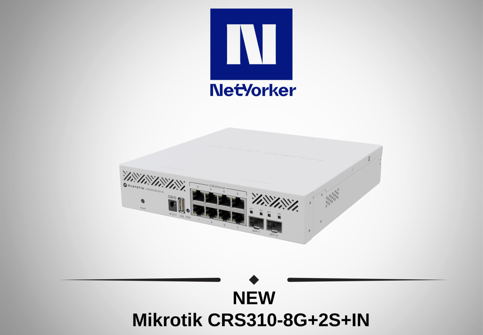 NEW Mikrotik  CRS310-8G+2S+IN 8 Ports Ethernet SFP Router Switch -Fast Shipping