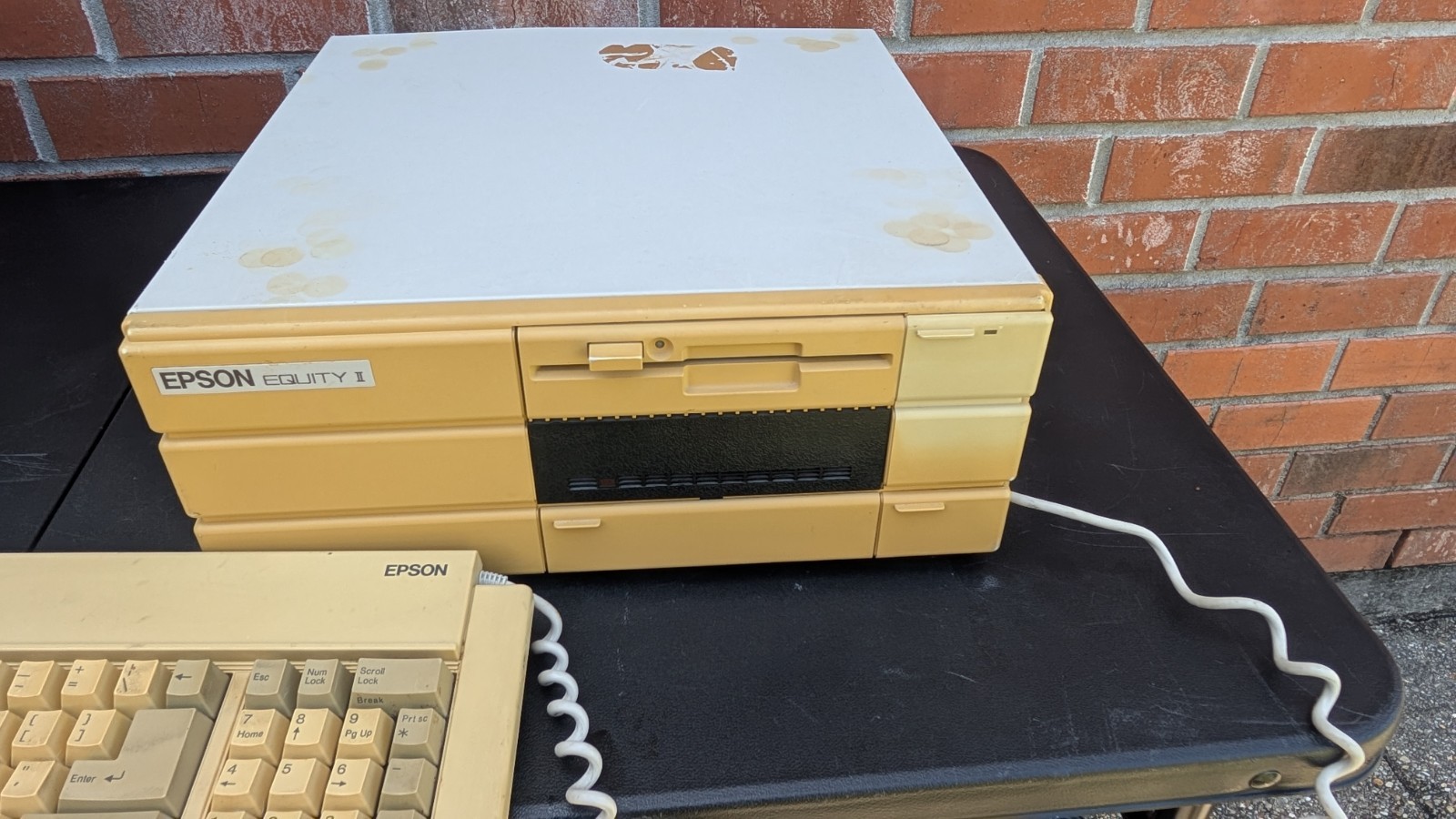 Vintage Epson Equity II PC Desktop + Q503A Keyboard - Powers On & POSTs
