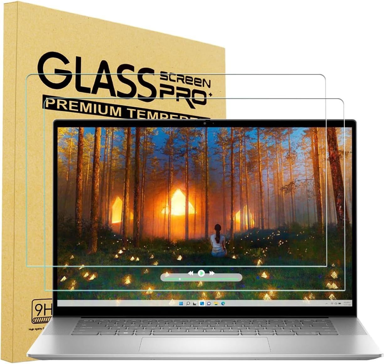 2 Pack of Tempered Glass Screen Protectors for Dell 16" Laptops, Pro Max 16