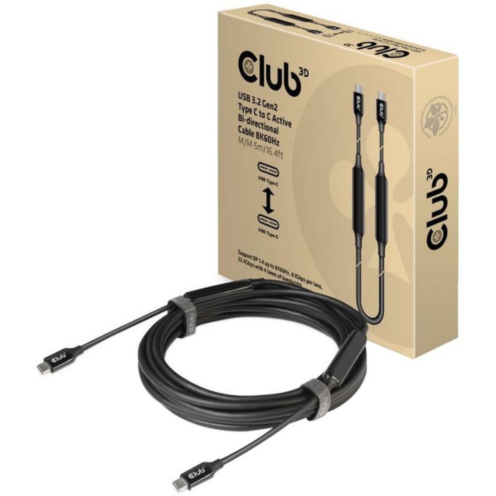 Club 3d - CAC-1535 - Club 3D USB 3.2 Gen2 Type C to C Active Bi-directional