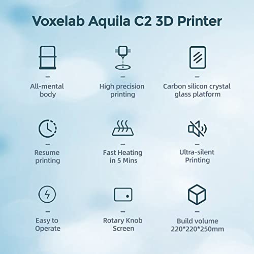 Voxelab Aquila C2 3D Printer, Fully Open Source FDM DIY Printers with -