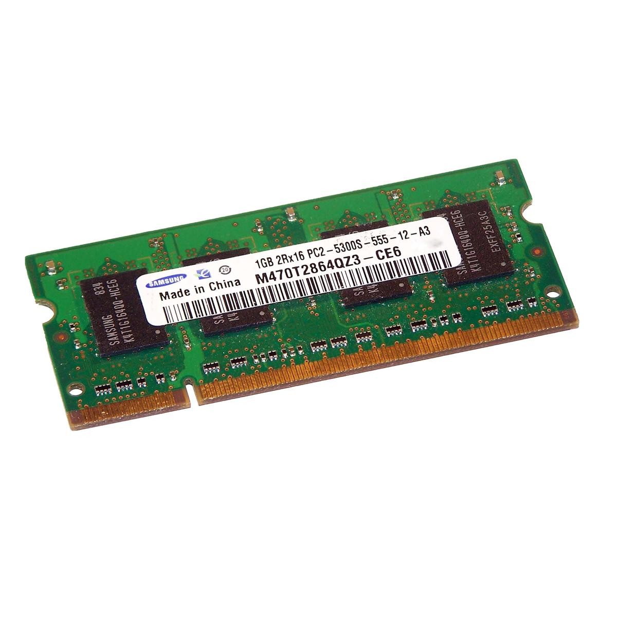Samsung M470t2864qz3-ce6 1gb Pc2 Ddr2 667mhz Sodimm Memory Bank Ram Module_