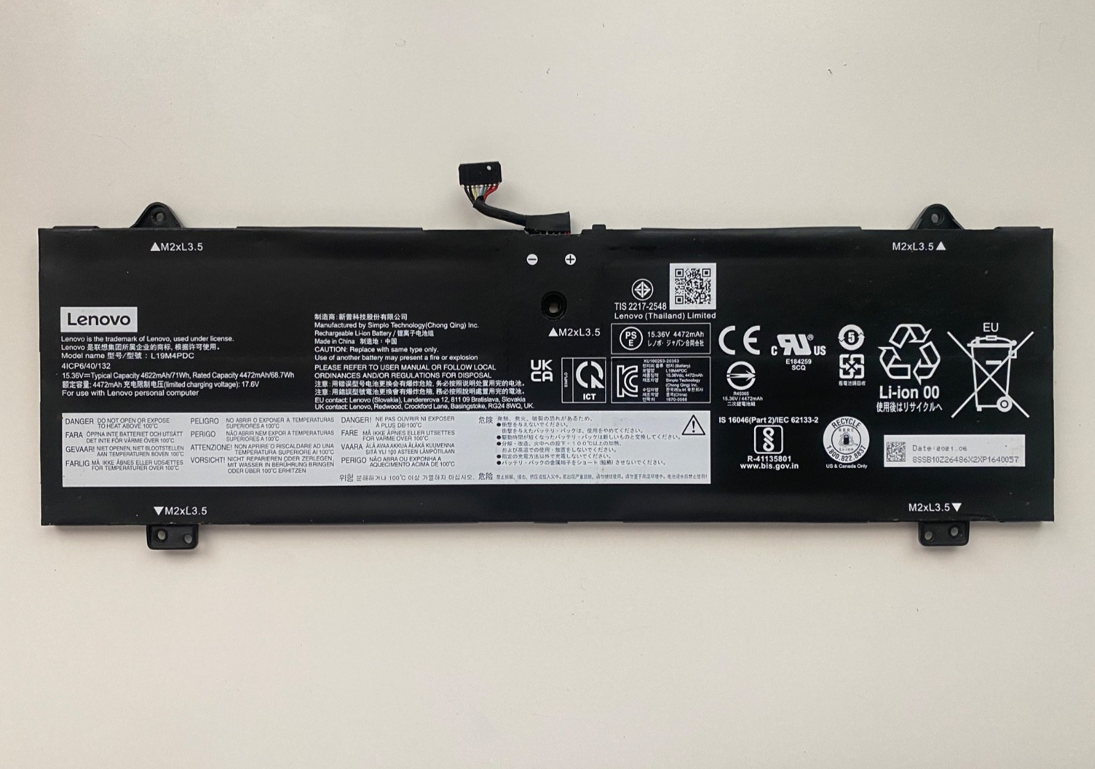 Genuine L19M4PDC L19L4PDC Battery For Lenovo Yoga 7-15ITL5 7-14ITL5 5B10Z26482