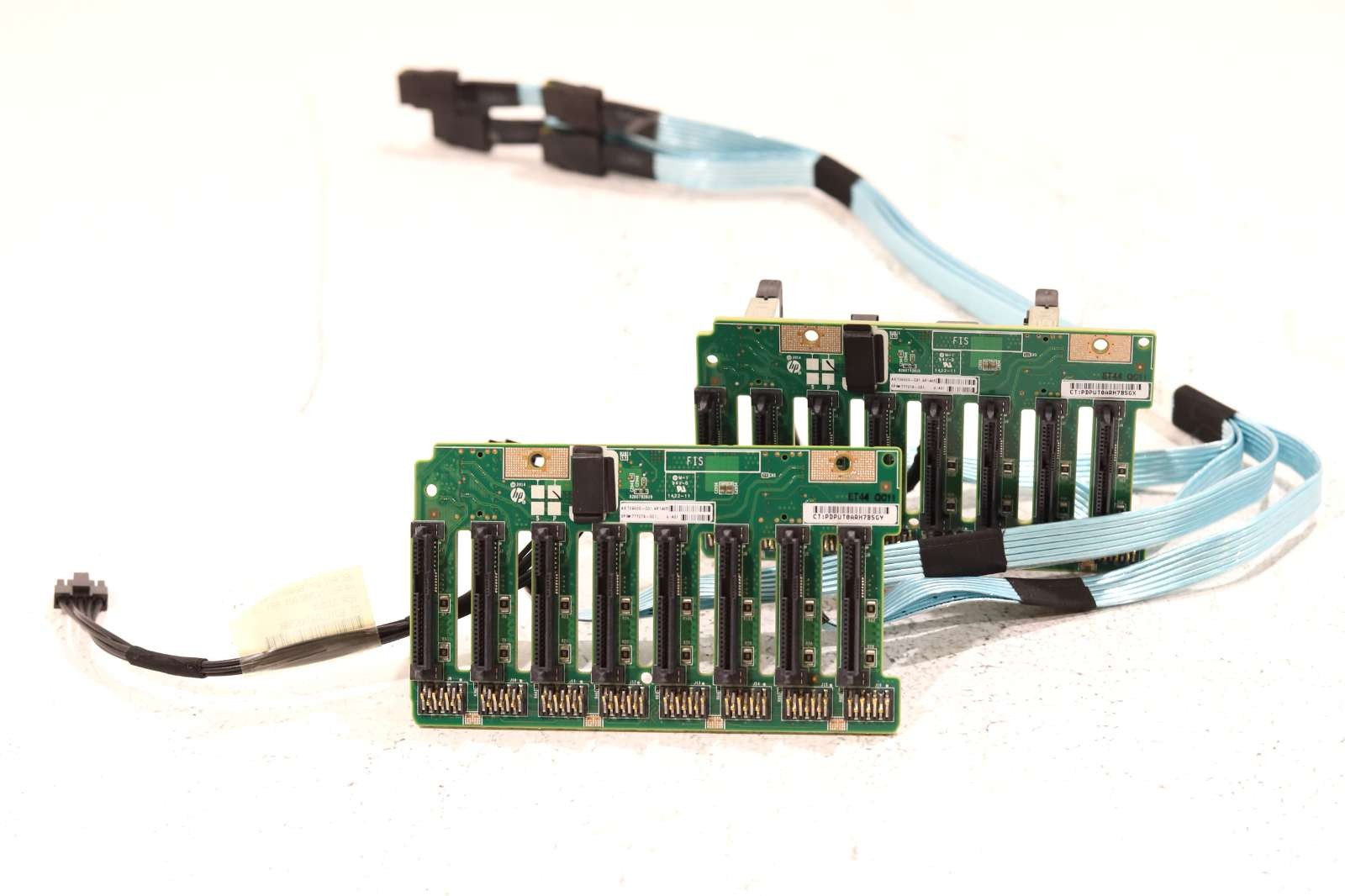 Lot of 2 HP DL380 G9 2.5" 8-Bay SAS/SATA HDD Backplane P/N:729820-001 784629-001