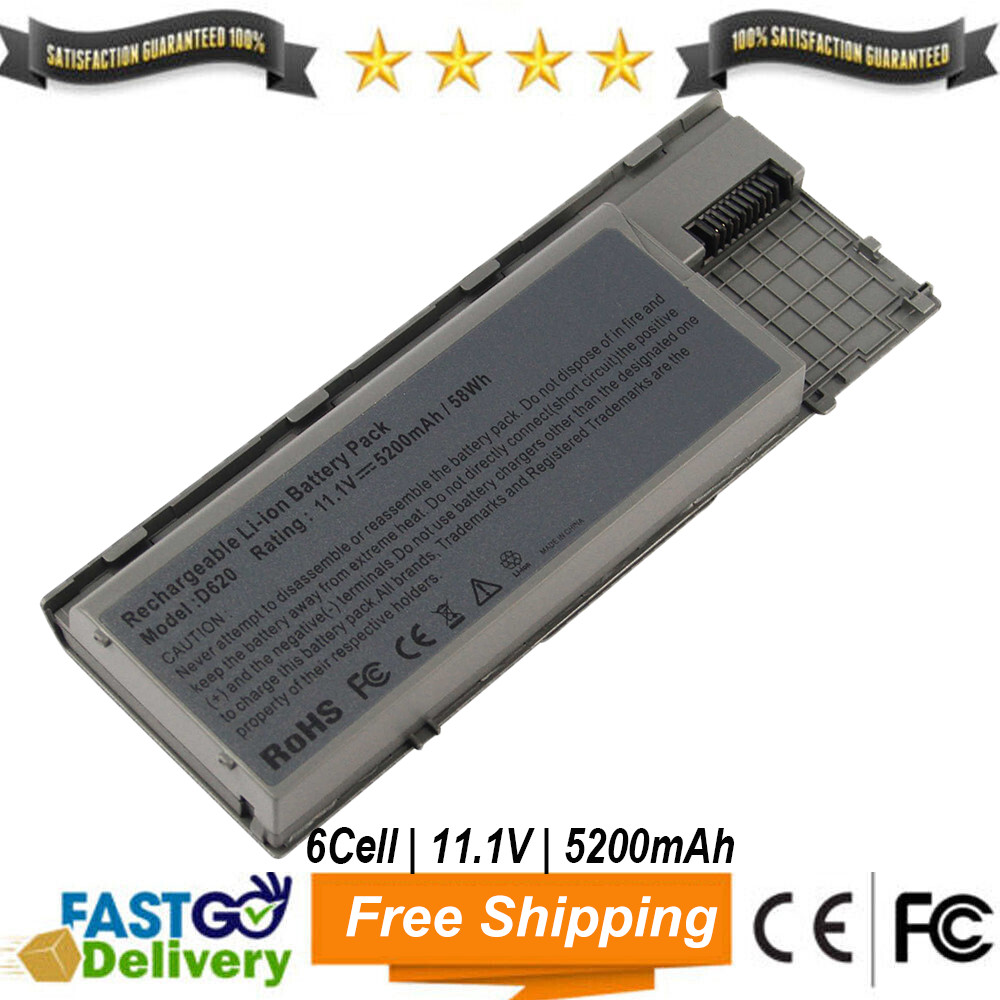 LOT 6 Cells Battery for Dell Latitude D620 D630 D631 D640 PC764 TC030 M2300