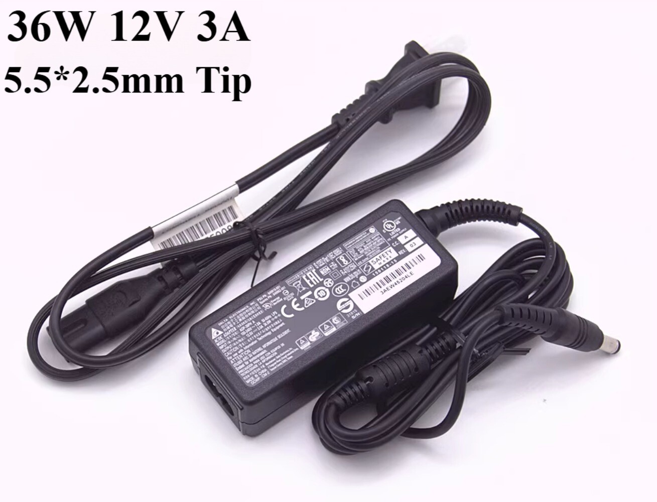 Genuine Delta 36W 12V 3A Laptop Charger ADP-36PHA 5.5*2.5mm AC Power Adapter