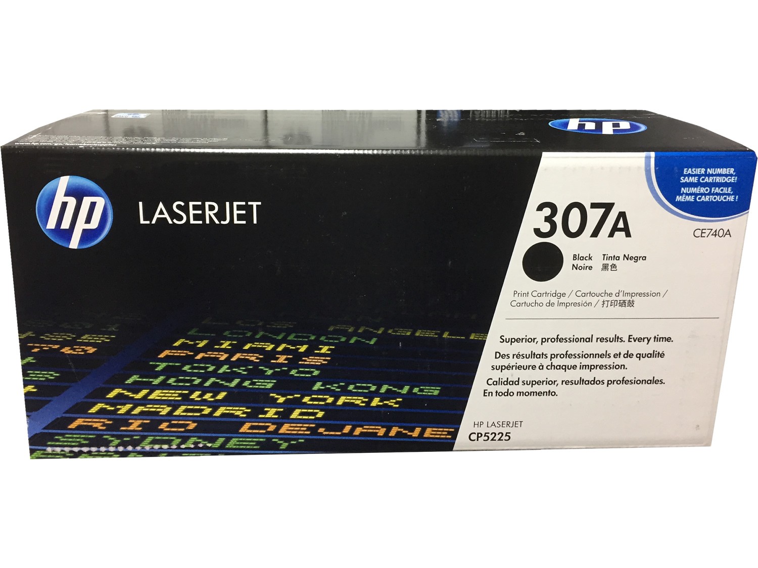 HP CE740A 307A Black Toner Cartridge Genuine OEM Original