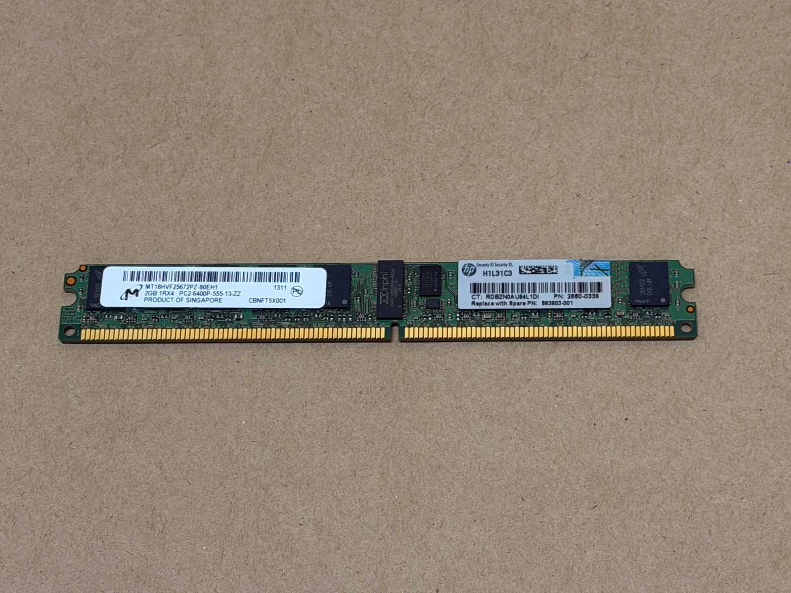 Micron MT18HVF25672PZ-80EH1 Intel 2GB Memory