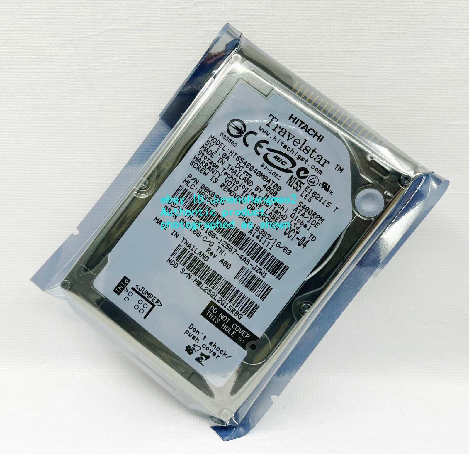Hitachi 40GB 5400RPM HTS548040M9AT00 IDE 2.5-inch notebook HDD