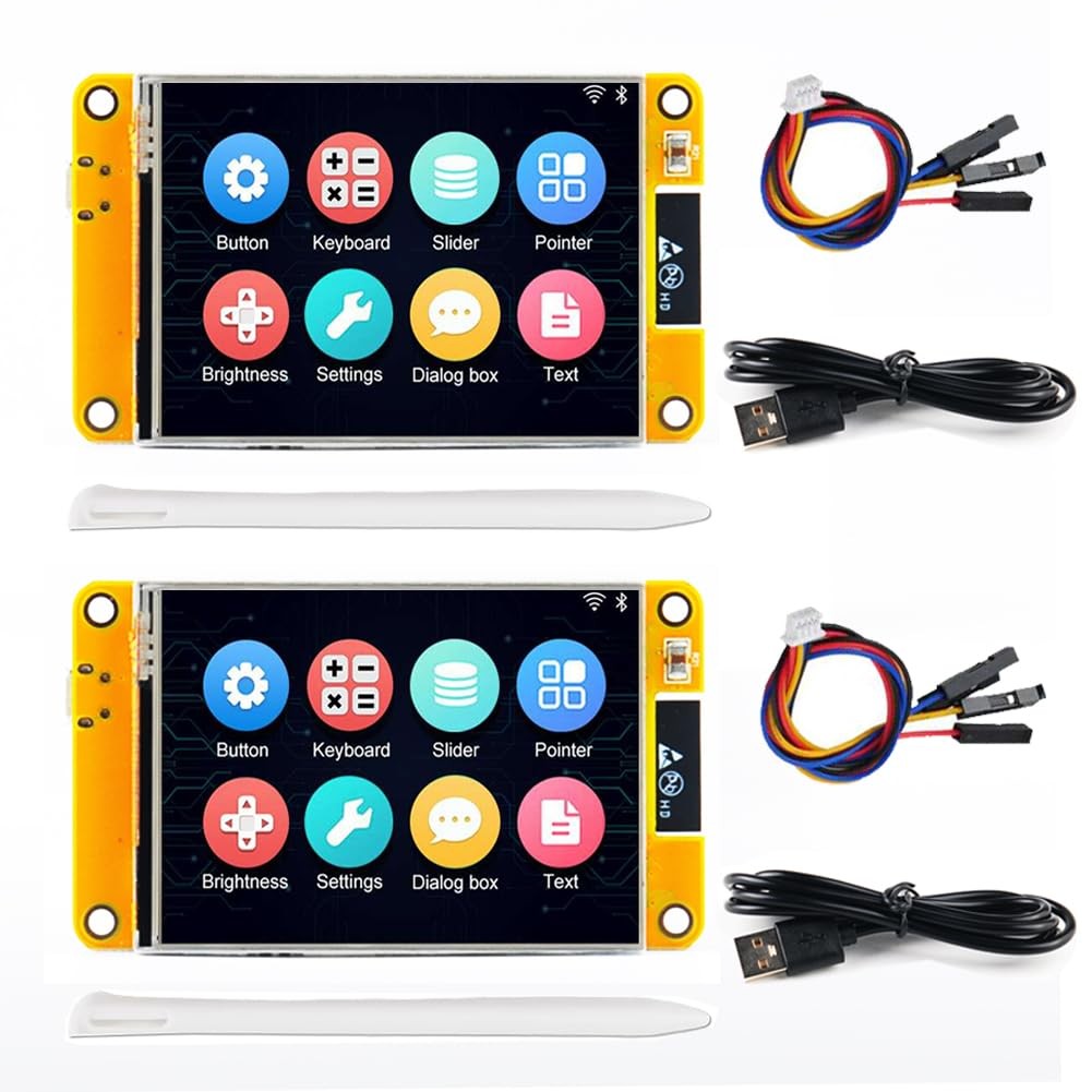 2 Pack ESP32-2432S028R Smart Display 2.8 inch 240X320 TFT with Resistive Touc...