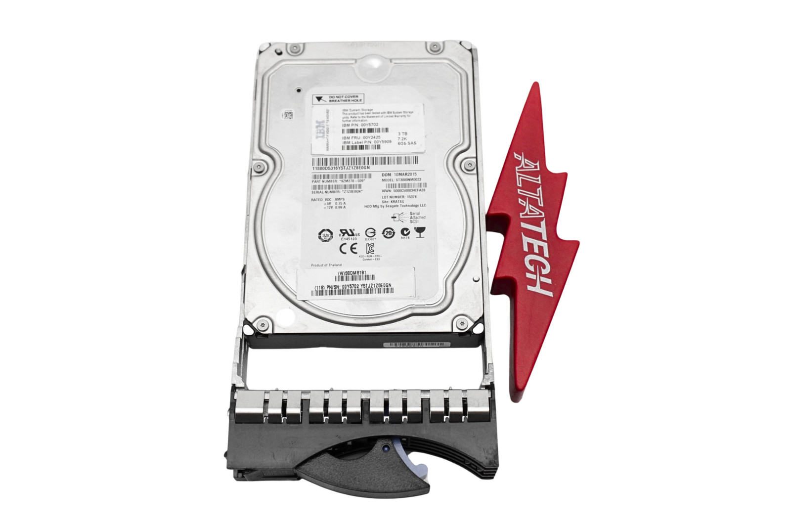 IBM 00Y2425 3TB 7.2K SAS 3.5" 6G LFF HDD for V3700 Storage (not PC compatible)
