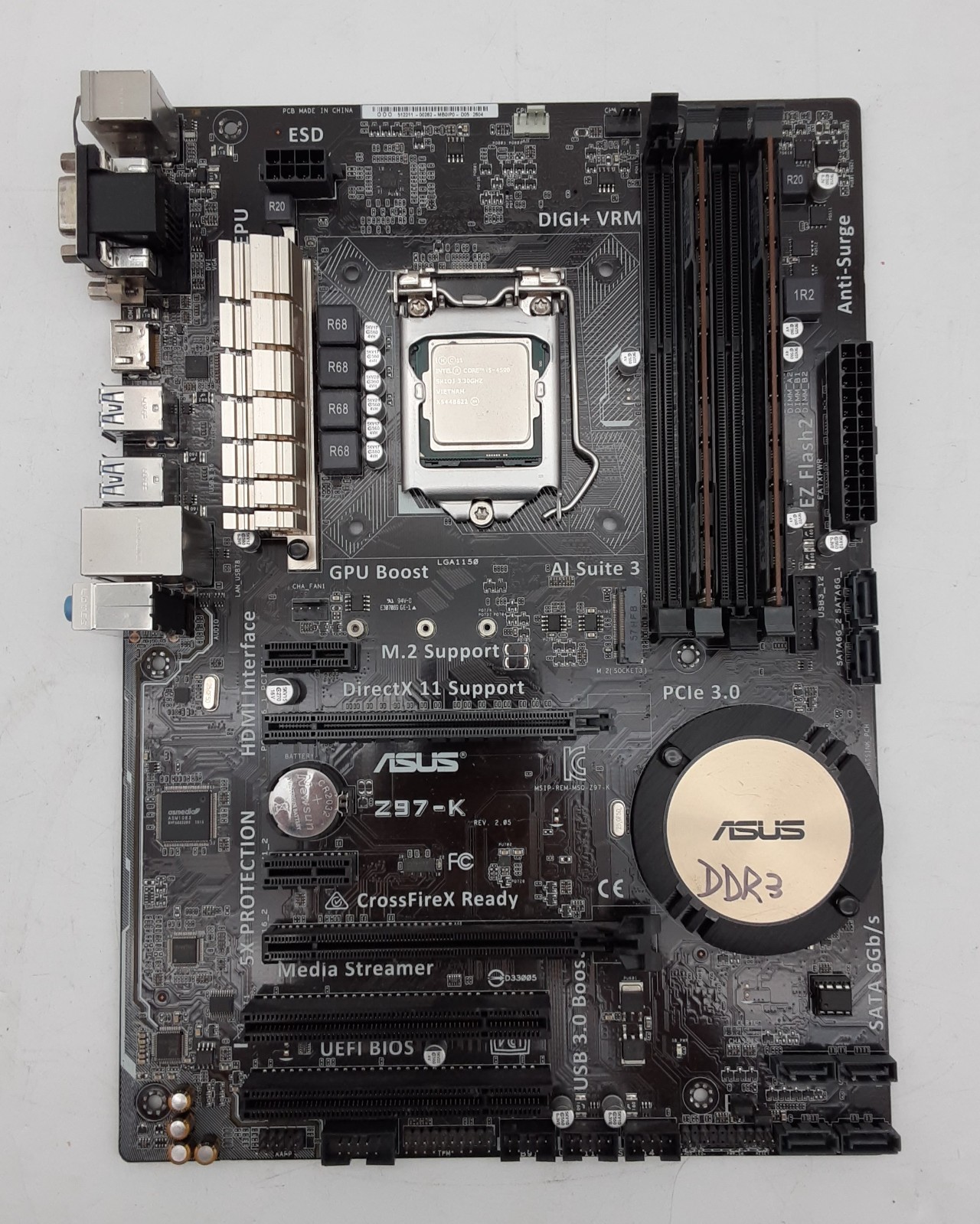 ASUS Z97-K Motherboard w/ Intel i5-4590 CPU | 8GB DDR3 RAM | Tested | See Desc