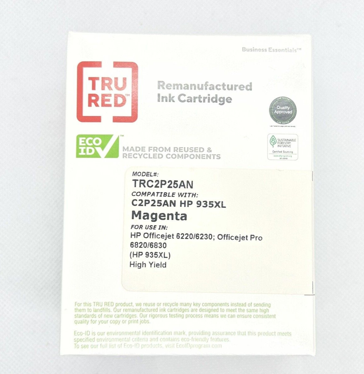 Staples TRU RED High Yield Magenta Ink Cartridge, Replacement for HP 935XL