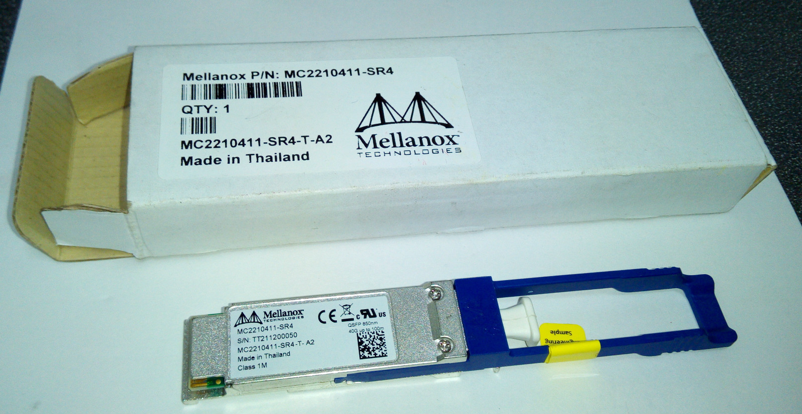 MELLANOX TECHNOLOGIES MC2210411-SR4 OPTICAL MODULE 40Gbps QSFP MPO - NEW