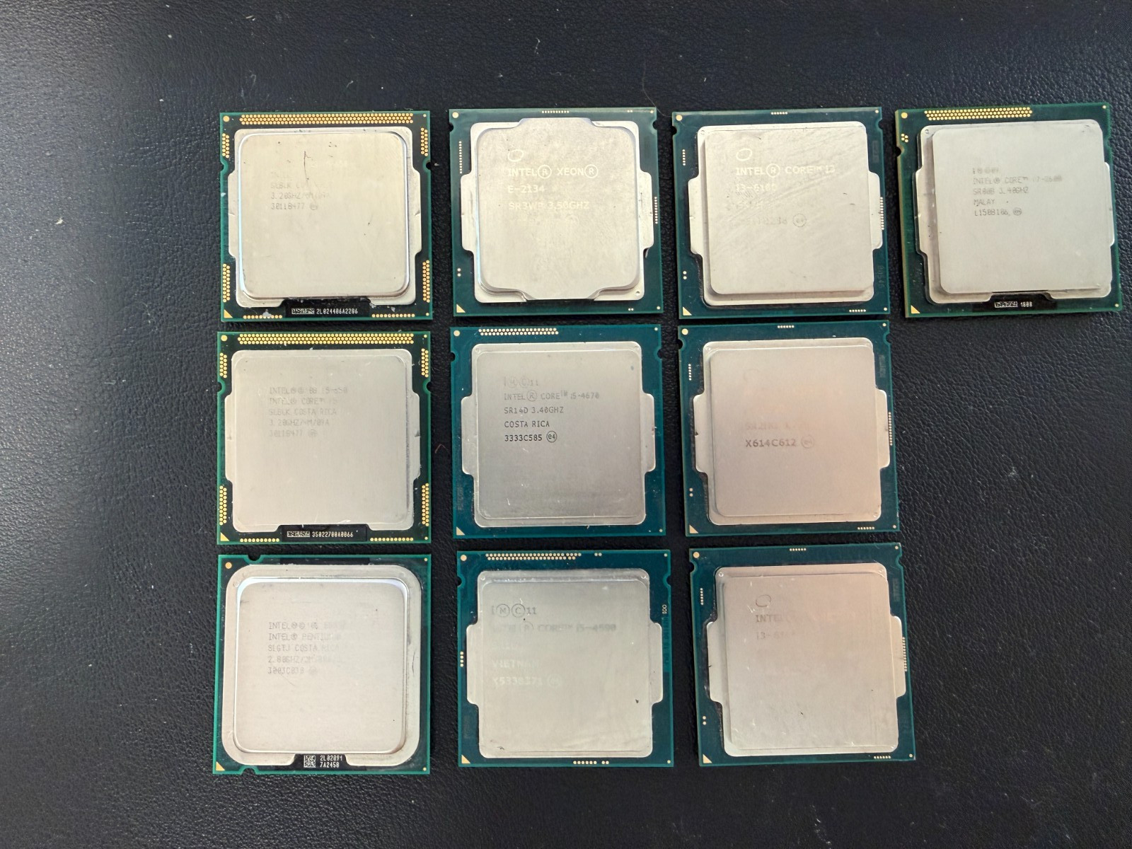 Lot of 10 Miscellaneous Intel CPU Processors for Desktop PC Computer