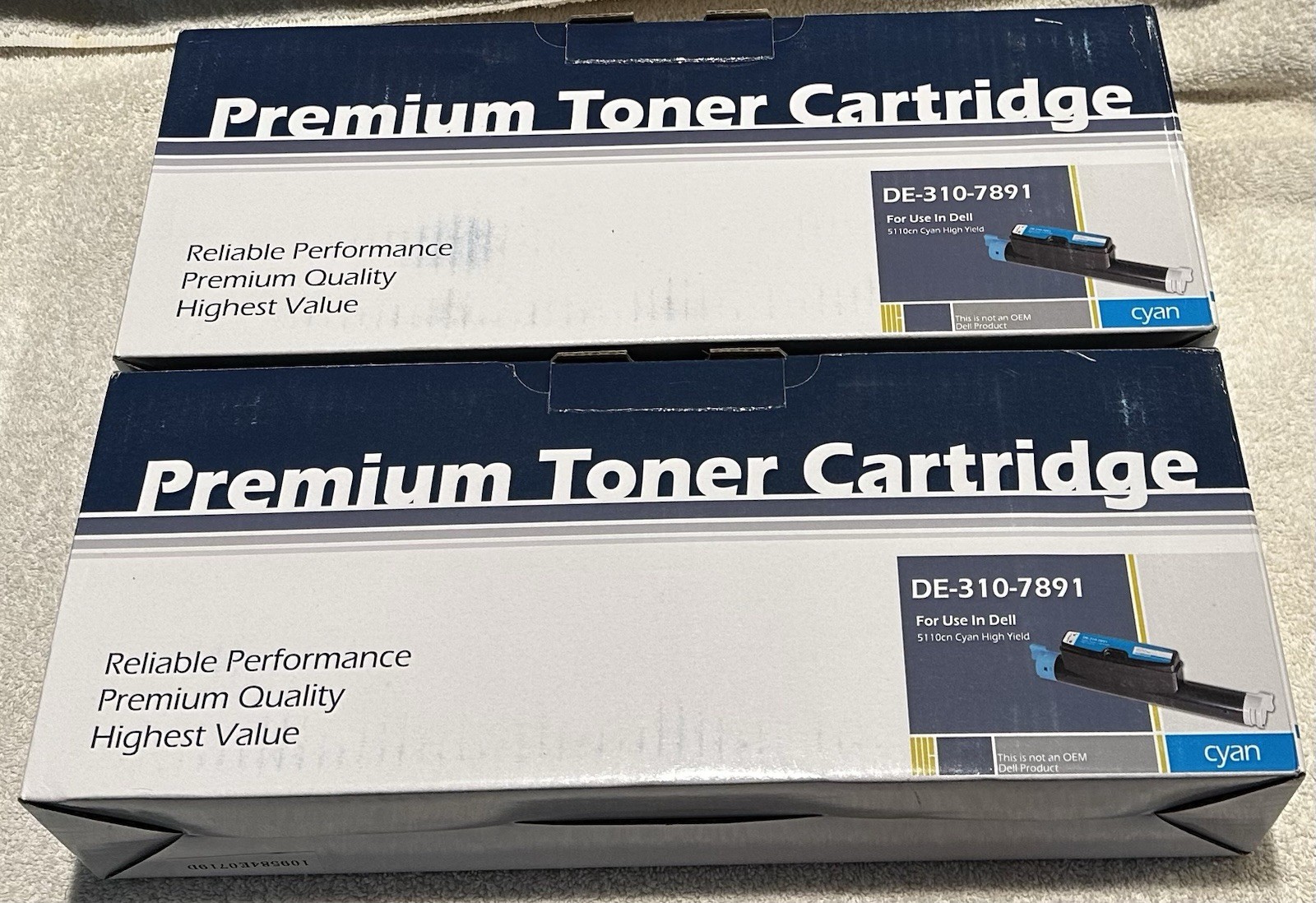 PK of 2 Cyan Toner Cartridge DE-310-7894 for Dell 5110cn