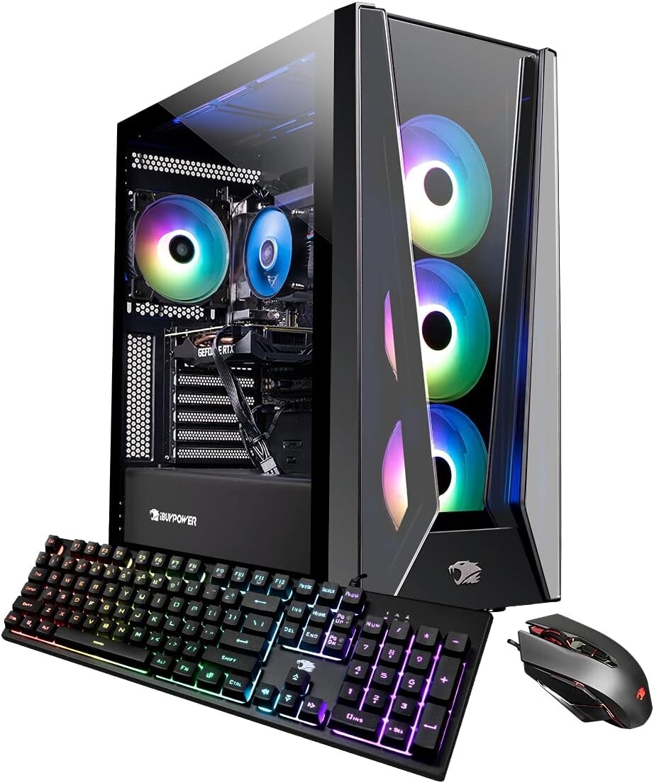 ibuypower Trace 4 MR Gaming PC used excellent condition with ASUS monitor