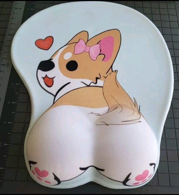Cute Corgi dog butt cute 3d mouse pad soft wrist rest - 3 day shipping - USA 