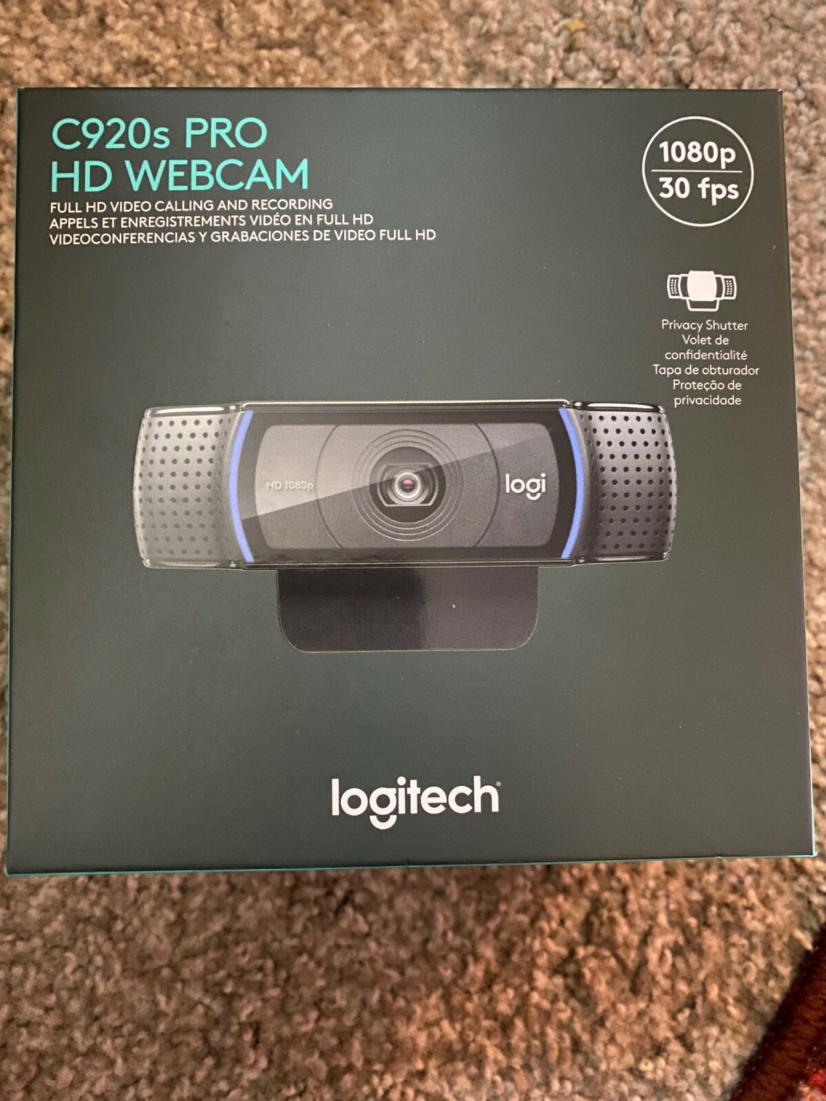 Logitech C920s Pro HD 1080p Webcam with Privacy Shutter NEW, ***IN HAND***