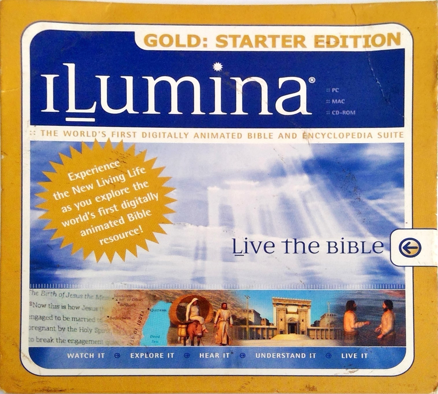 ILumina Gold Starter Ed. Live the Bible Animated Bible Software 2004 LIKENEW 