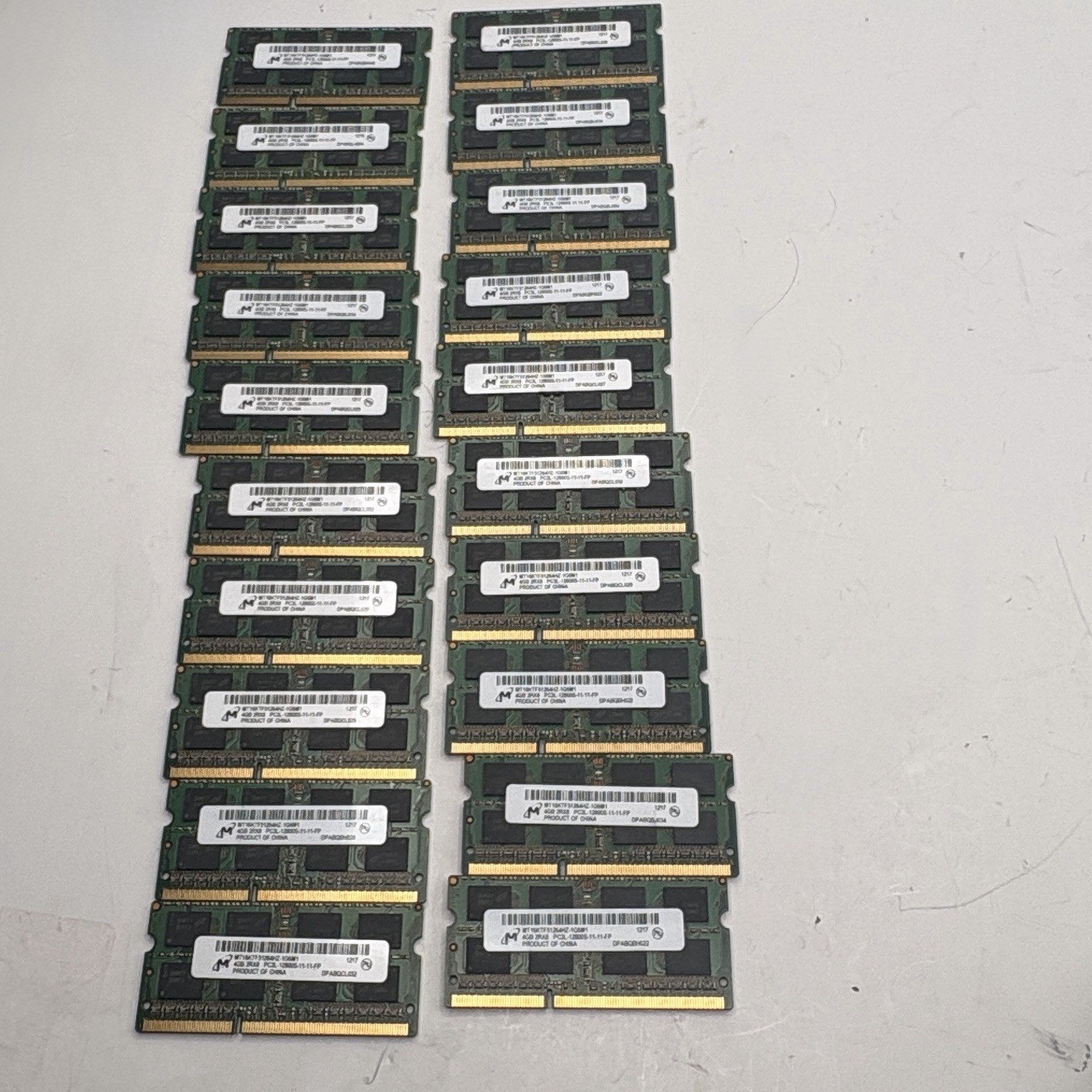 Micron MT16KTF51264HZ 20x 4GB DDR3 PC3L-12800S 1600MHz SODIMM Laptop RAM Memory