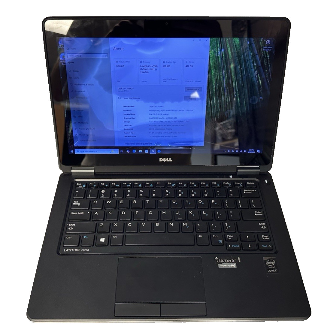 DELL Latitude E7250 Intel i7-5600U, 8GB RAM, 512GB SSD - WIN10 Laptop *BAD LCD*