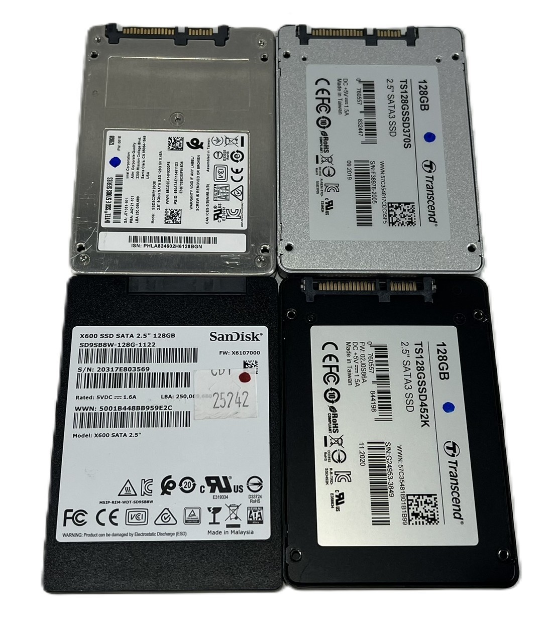 Lot of 40 120GB Mixed Brand/Model 2.5" SATA Solid State Drive SSD (AMX)