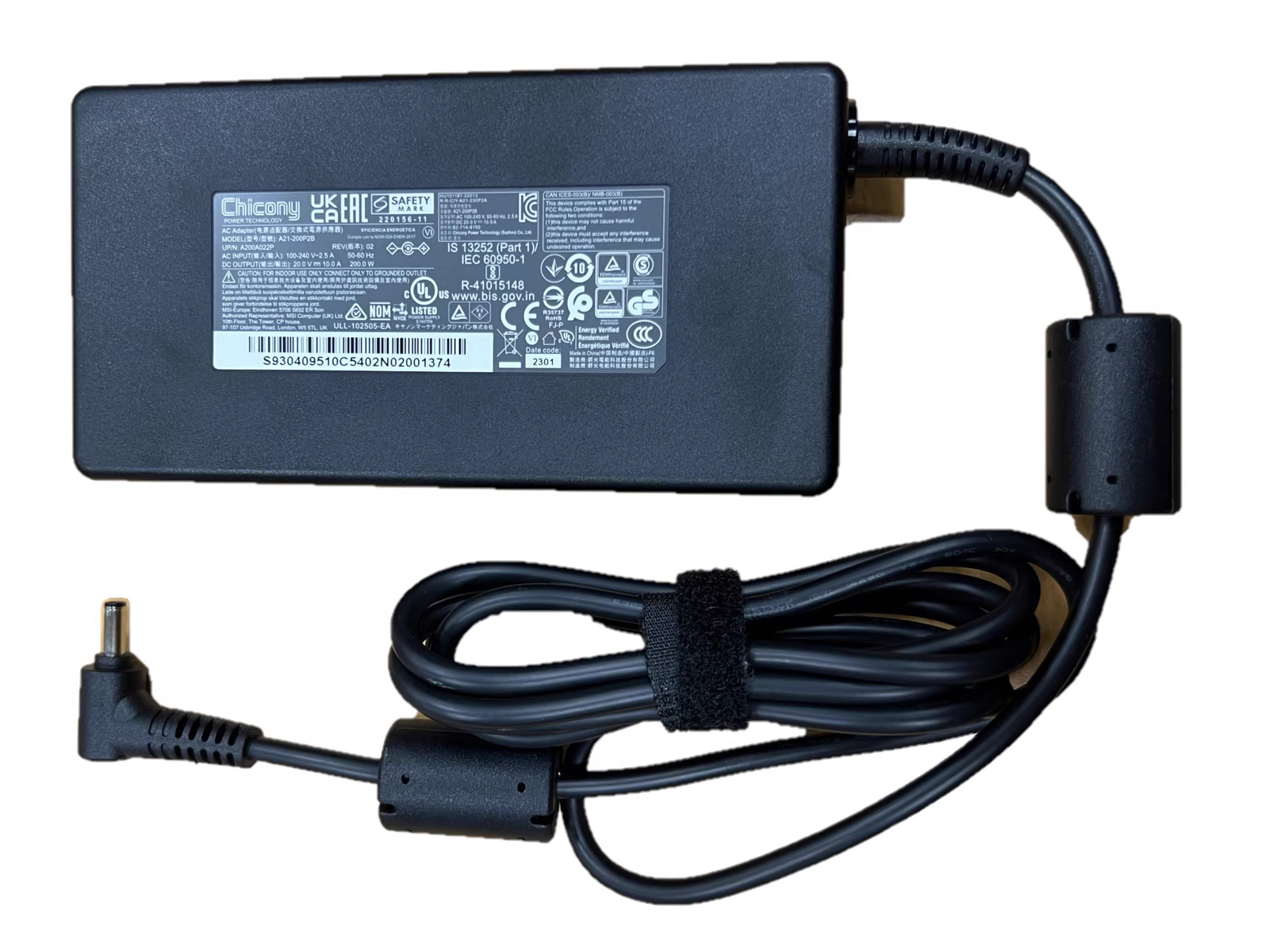 CHICONY A21-200P2B 200W Adapter Charger for MSI Stealth 14 Studio MS-14K Gaming