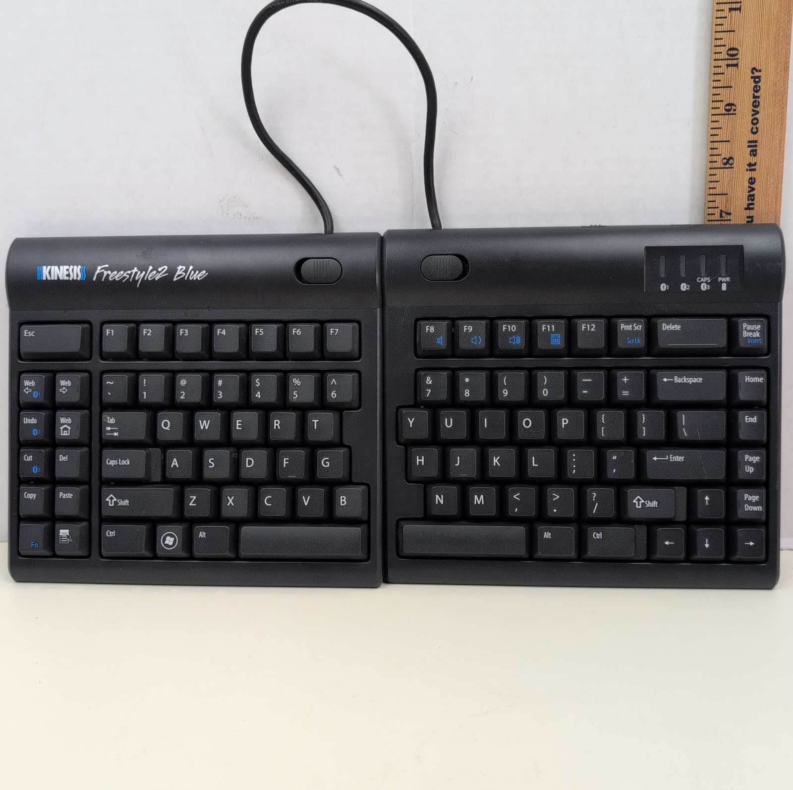 Kinesis Freestyle2 Blue KB800PB-BT Bluetooth Split Ergonomic Keyboard PC 
