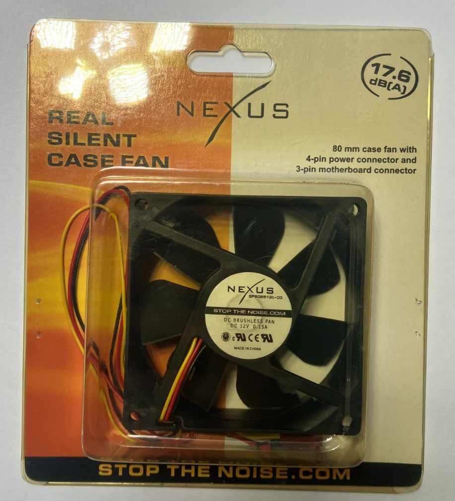 Nexus 80mm Real Silent Case Fan SP802512L-03 DC Brushless Fan