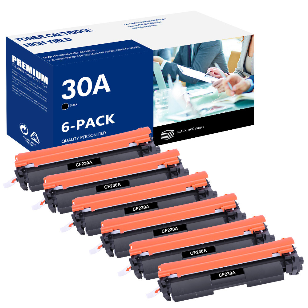 6PK Black CF230A 30A Toner Cartridge for HP LaserJet MFP M227d M227fdn M227fdw